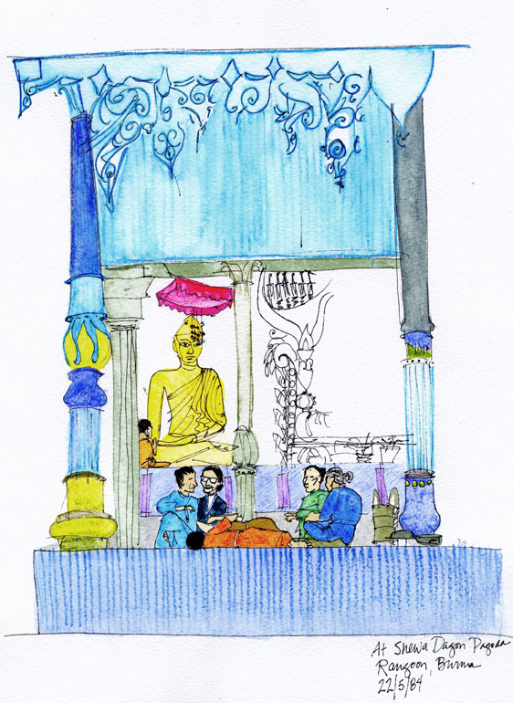 In Burma, the temples are gathering places